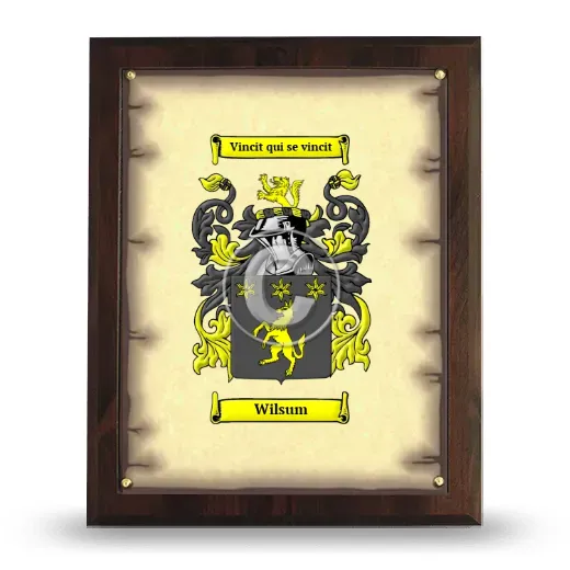 Wilsum Coat of Arms Plaque
