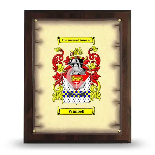 Wimbell Coat of Arms Plaque
