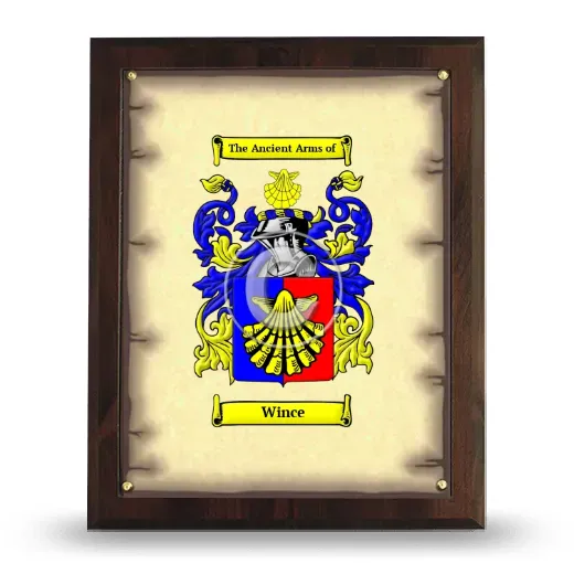 Wince Coat of Arms Plaque
