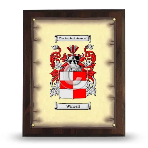 Wincell Coat of Arms Plaque