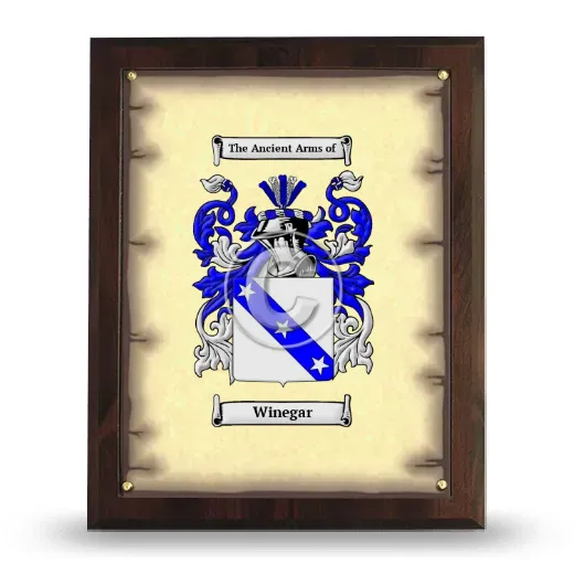 Winegar Coat of Arms Plaque