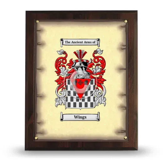 Wings Coat of Arms Plaque
