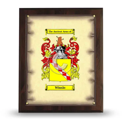 Winslo Coat of Arms Plaque
