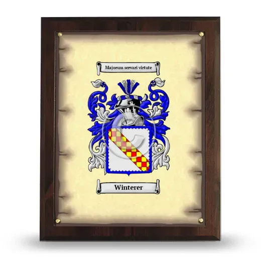 Winterer Coat of Arms Plaque
