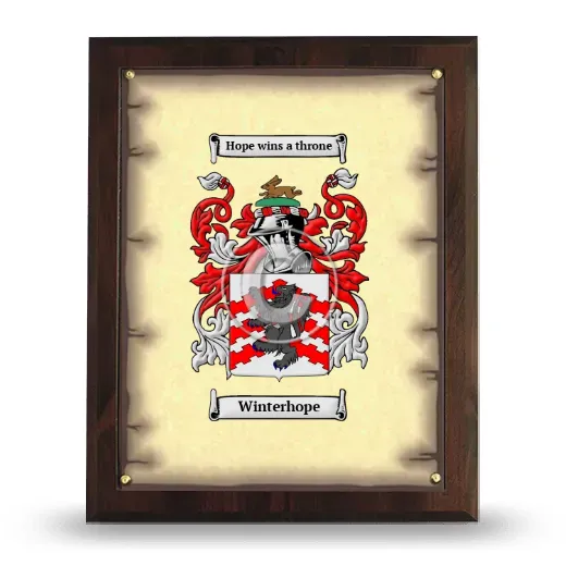 Winterhope Coat of Arms Plaque