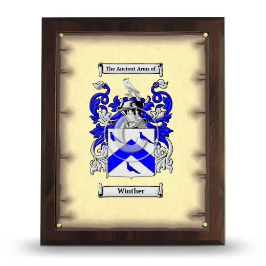 Winther Coat of Arms Plaque