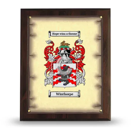 Winthorpe Coat of Arms Plaque
