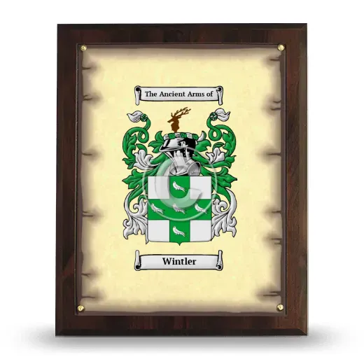 Wintler Coat of Arms Plaque