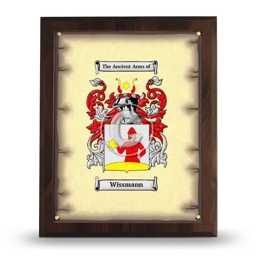 Wissmann Coat of Arms Plaque