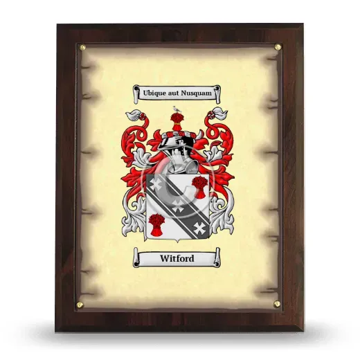 Witford Coat of Arms Plaque