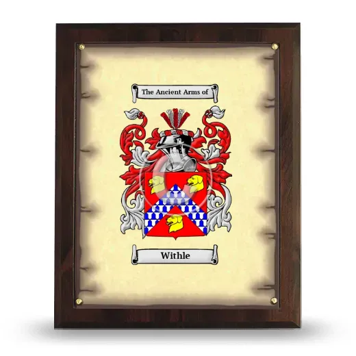 Withle Coat of Arms Plaque