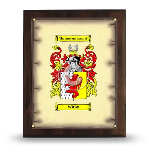 Withy Coat of Arms Plaque