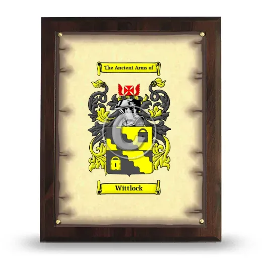 Wittlock Coat of Arms Plaque