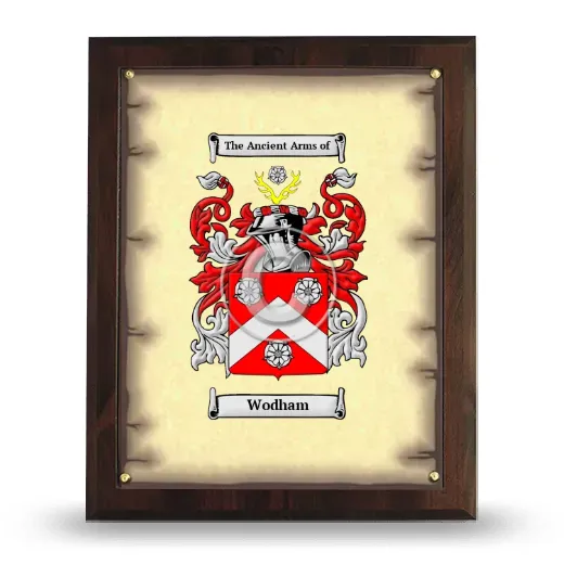 Wodham Coat of Arms Plaque