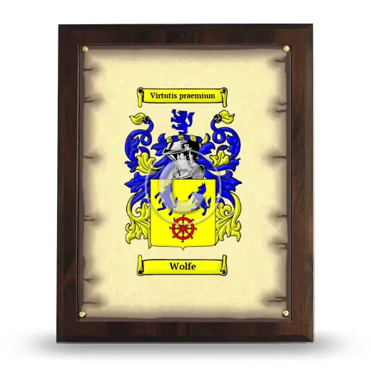 Wolfe Coat of Arms Plaque