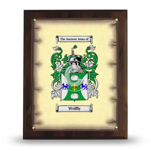 Wolfly Coat of Arms Plaque