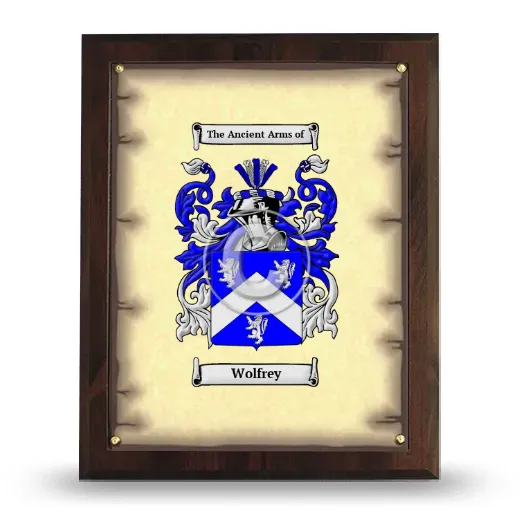 Wolfrey Coat of Arms Plaque