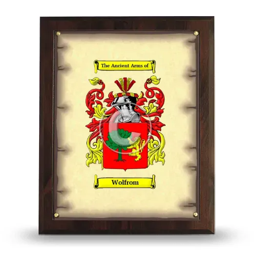 Wolfrom Coat of Arms Plaque