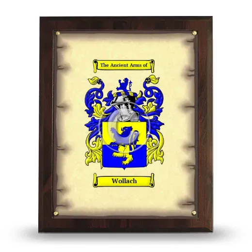 Wollach Coat of Arms Plaque