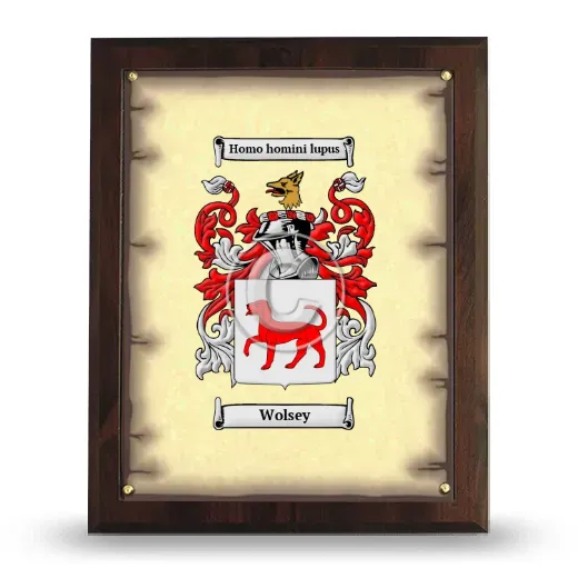 Wolsey Coat of Arms Plaque