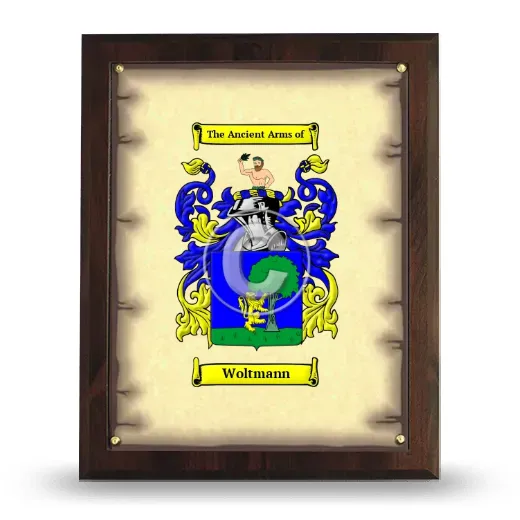 Woltmann Coat of Arms Plaque
