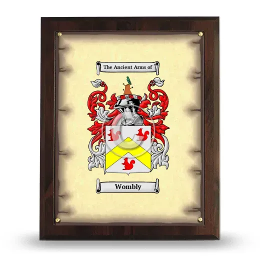 Wombly Coat of Arms Plaque