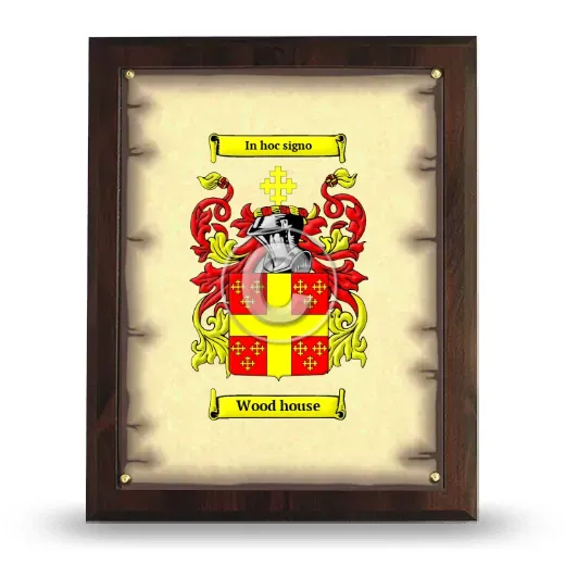 Wood house Coat of Arms Plaque