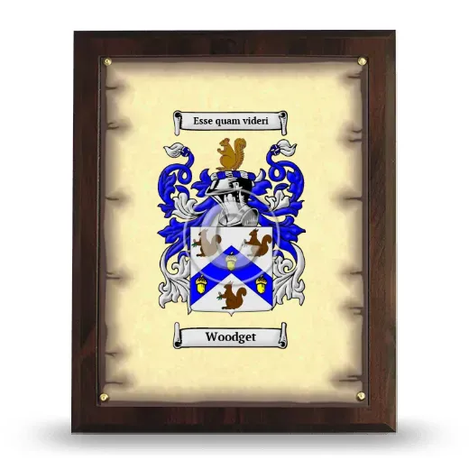 Woodget Coat of Arms Plaque