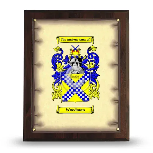 Woodman Coat of Arms Plaque