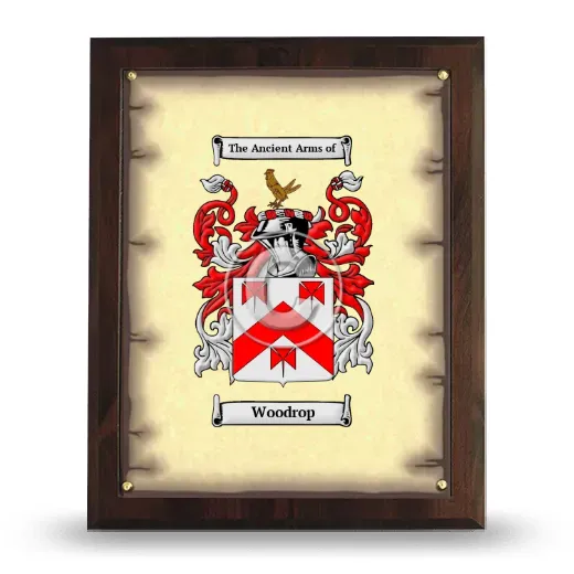 Woodrop Coat of Arms Plaque