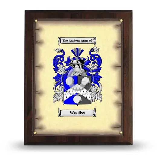 Wooliss Coat of Arms Plaque
