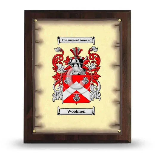 Woolmen Coat of Arms Plaque