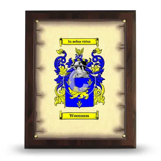 Woosnam Coat of Arms Plaque