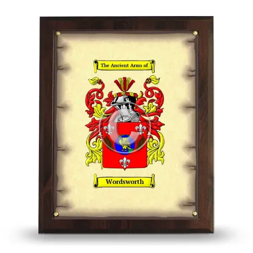 Wordsworth Coat of Arms Plaque