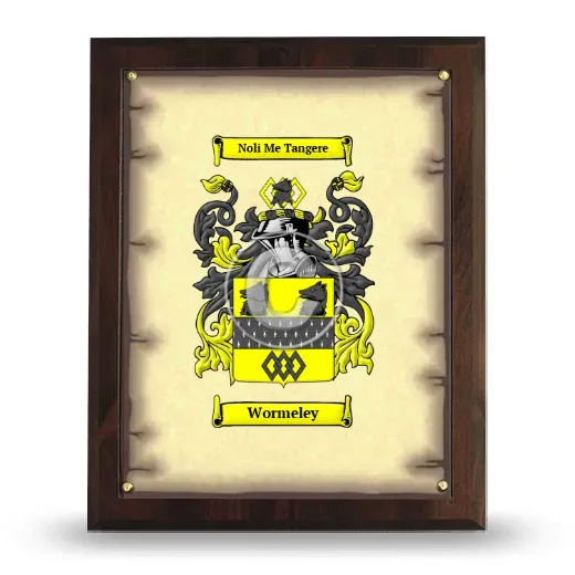 Wormeley Coat of Arms Plaque