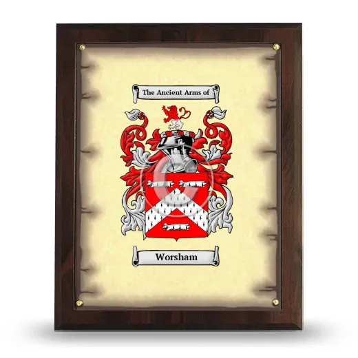 Worsham Coat of Arms Plaque