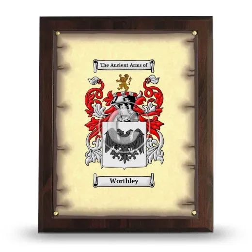 Worthley Coat of Arms Plaque