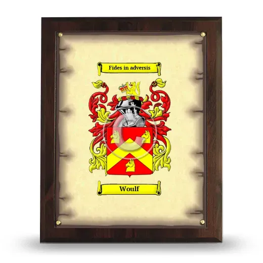 Woulf Coat of Arms Plaque