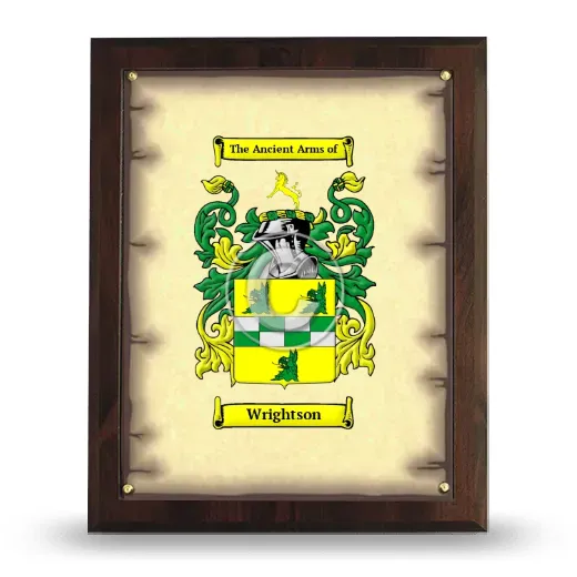 Wrightson Coat of Arms Plaque