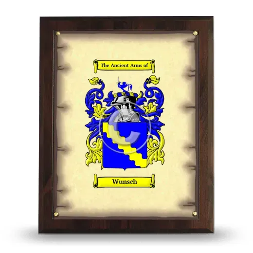 Wunsch Coat of Arms Plaque