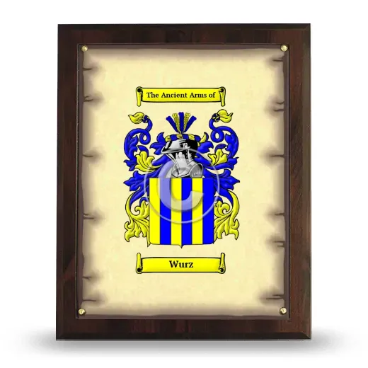 Wurz Coat of Arms Plaque