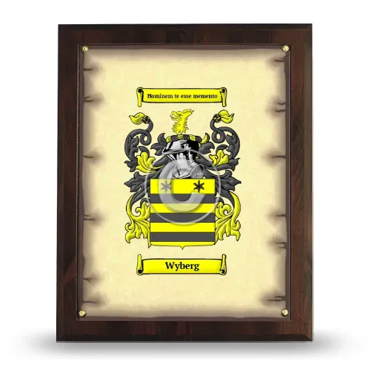 Wyberg Coat of Arms Plaque