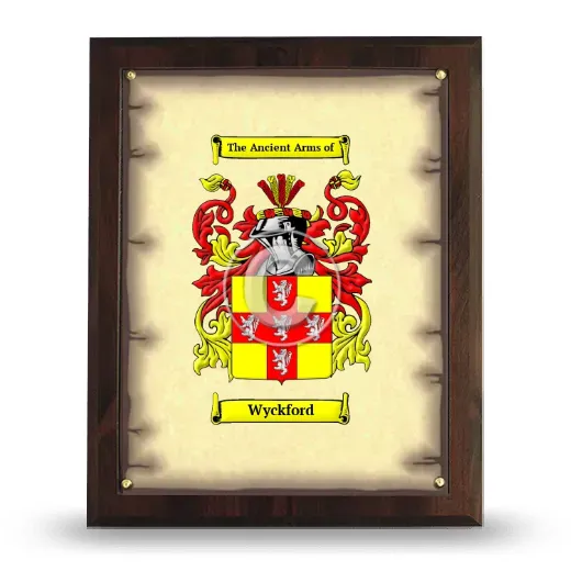 Wyckford Coat of Arms Plaque