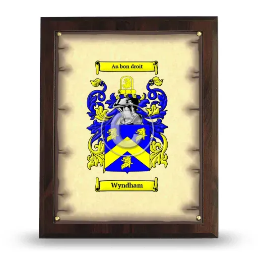 Wyndham Coat of Arms Plaque