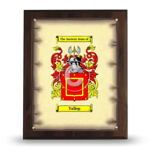 Yallop Coat of Arms Plaque