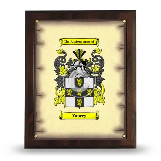 Yancey Coat of Arms Plaque