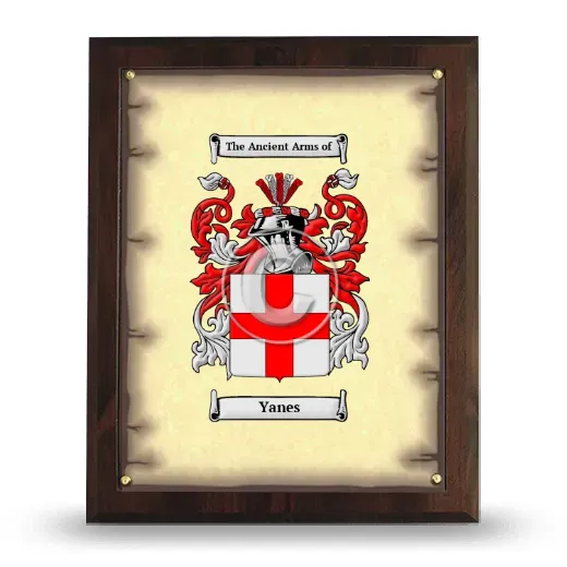 Yanes Coat of Arms Plaque