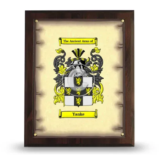 Yanke Coat of Arms Plaque