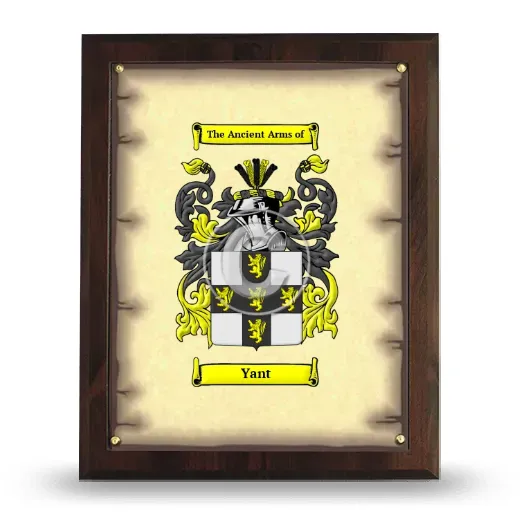 Yant Coat of Arms Plaque