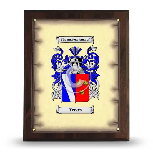 Yerkes Coat of Arms Plaque